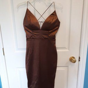 Satin Strappy Midi Dress